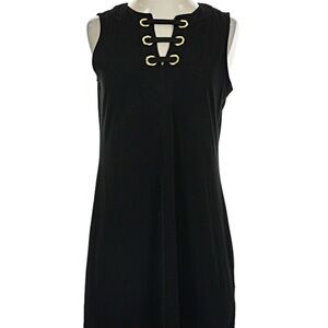 Michael Kors Black Dress with Gold Accents